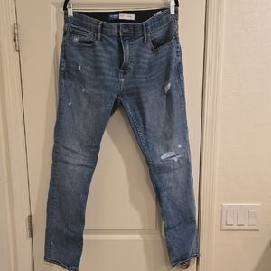 Old Navy Distressed Blue Slim Jeans